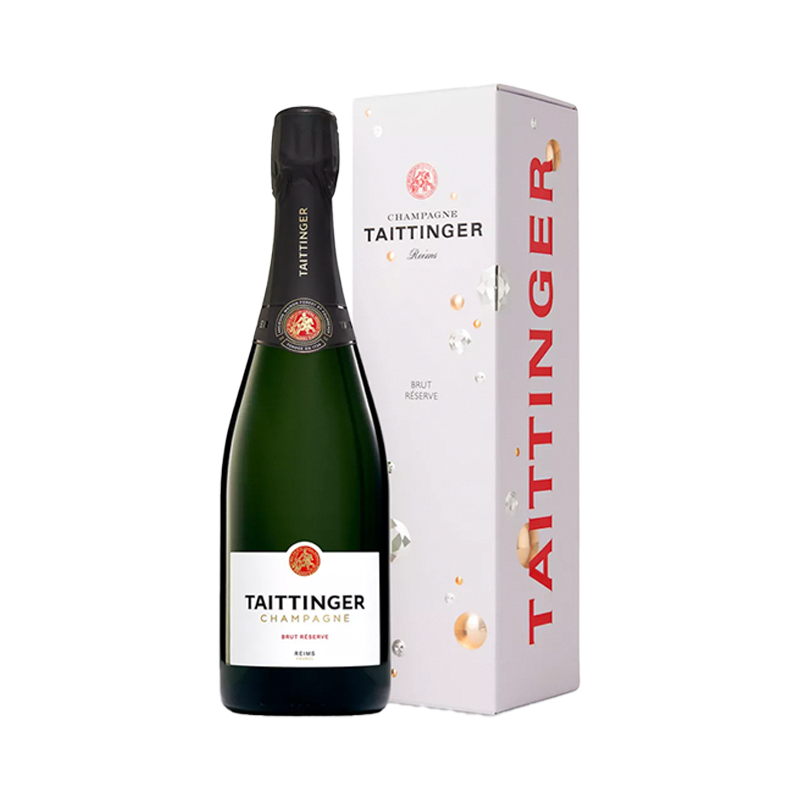 素敵な Brut Taittinger Reserve 750ml Box Gift With NV Champagne ワイン