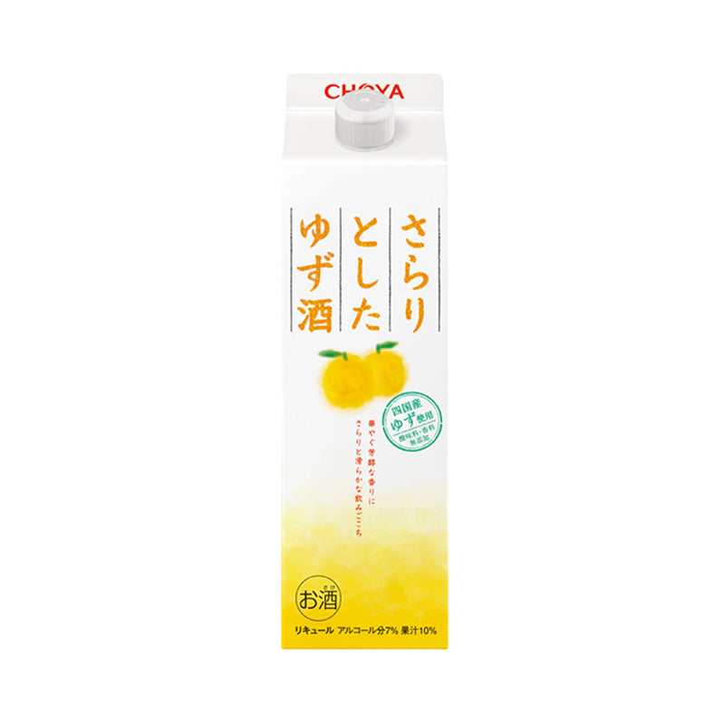 Choya Sarari Umeshu Liqueur Plum Yuzu Honey Less-Sugar 1000ml 1L 8% Japan Import